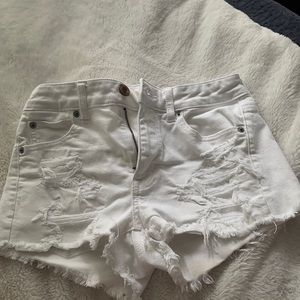 White American Eagle Hi Rise Shortie Shorts Size 2